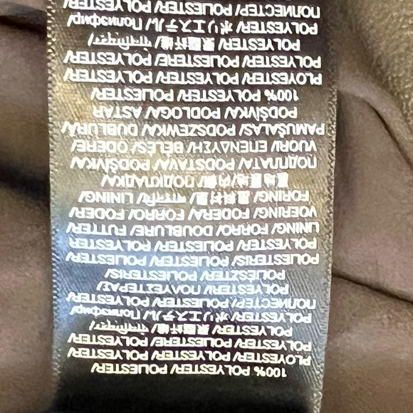 7 for all mankind faux leather tie waist blazer col. Deep lichen size XL - Picture 8 of 10